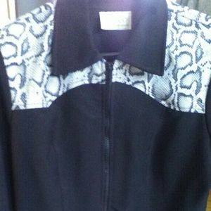 XOXO Black and White Animal Print Top/Jacket